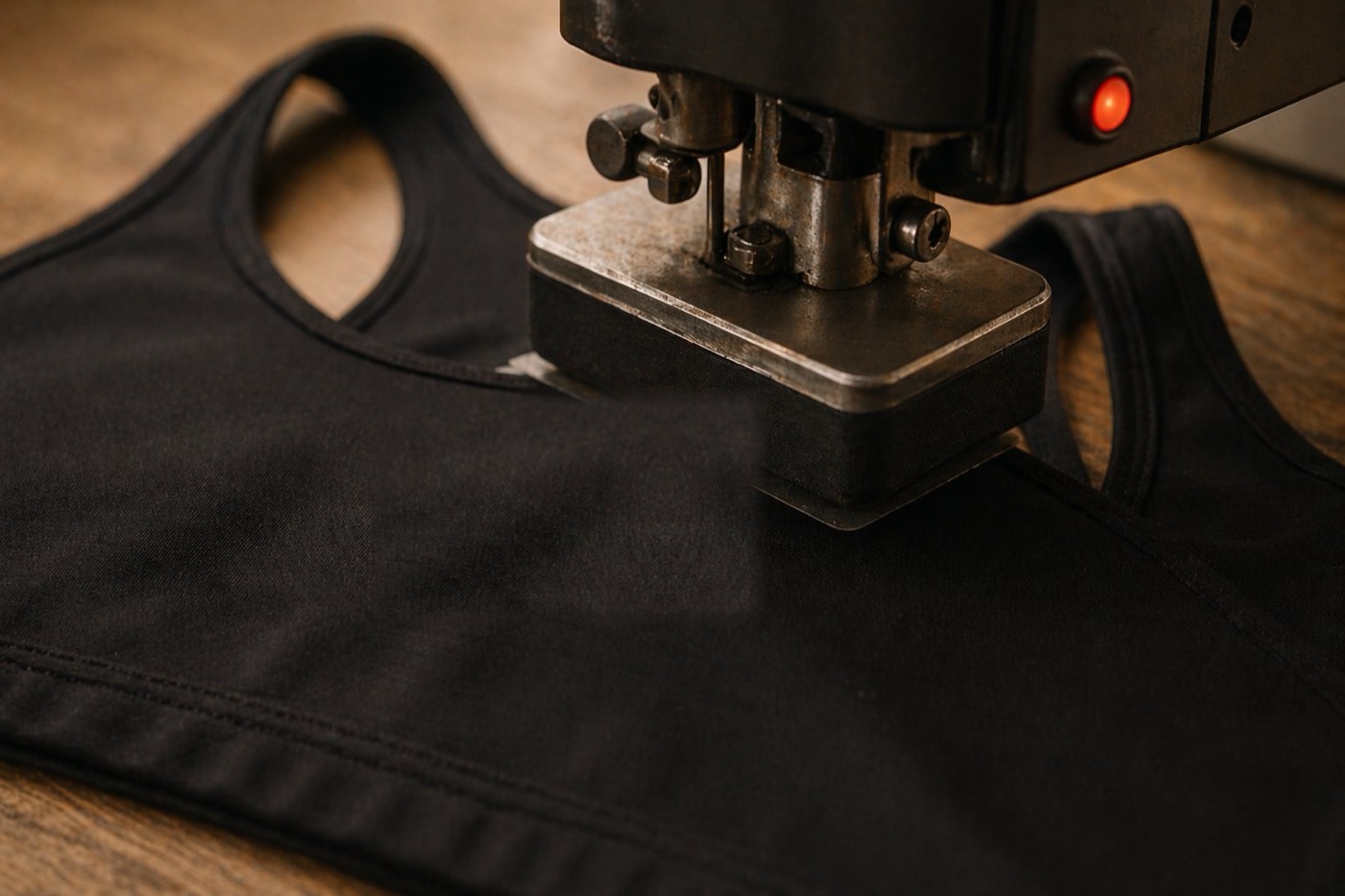 Heat-transfer station in our in-house print room