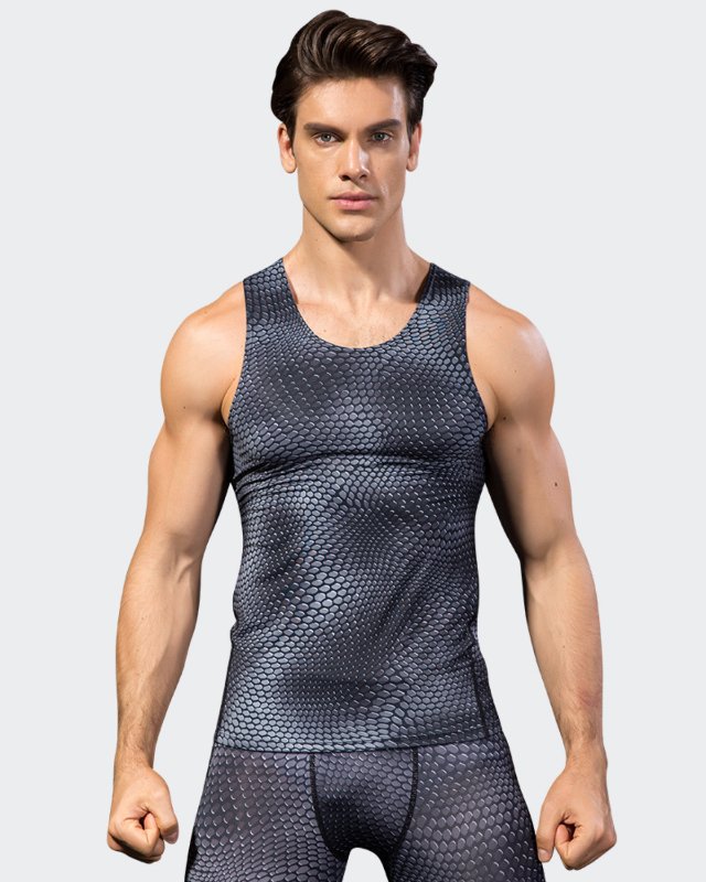 Men's 3D Printed PRO Compression Sports Tank Top Fitness