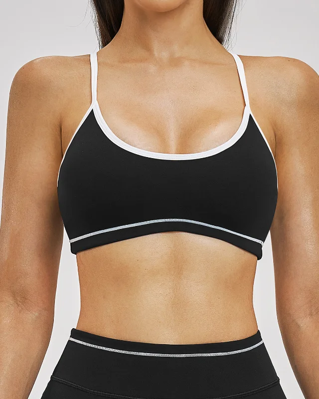 Double Strap Color Block Naked Sports Bra