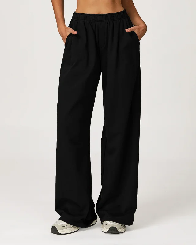 Autumn Winter High Waist Wide Leg Sweatpants Slim