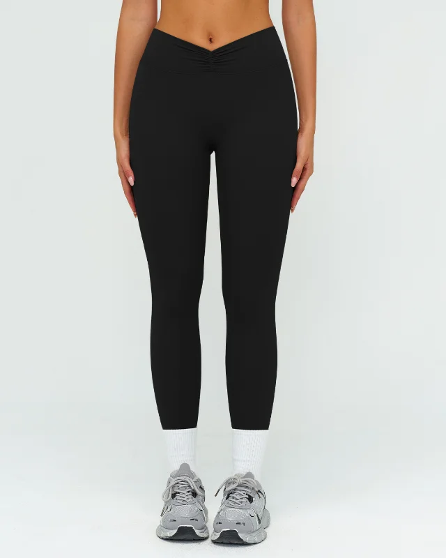 Brushed High-Waisted Ruched Yoga Tight Stretch