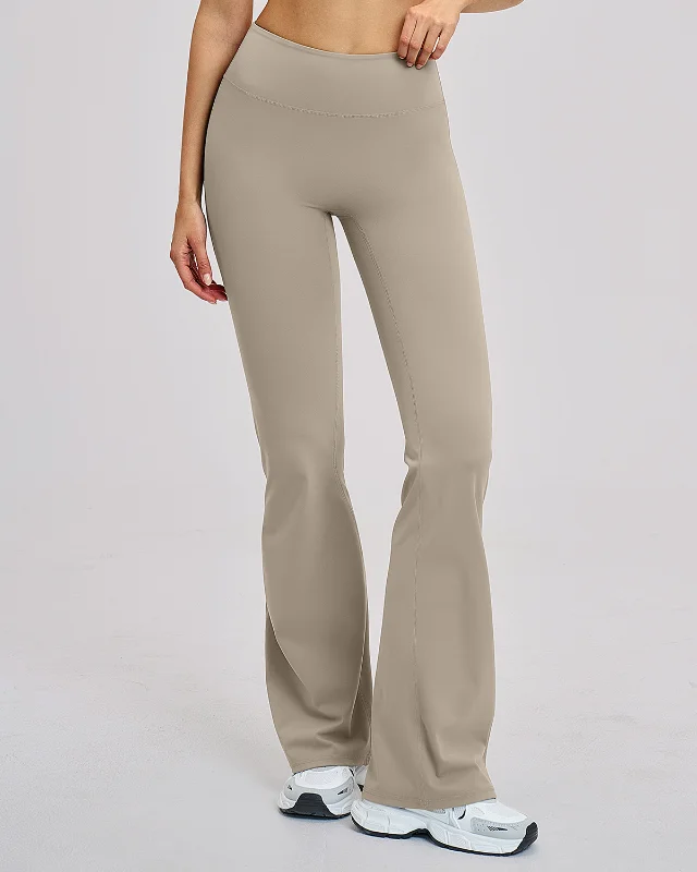 Brushed High-Waist Yoga Tight Wide-Leg Flare