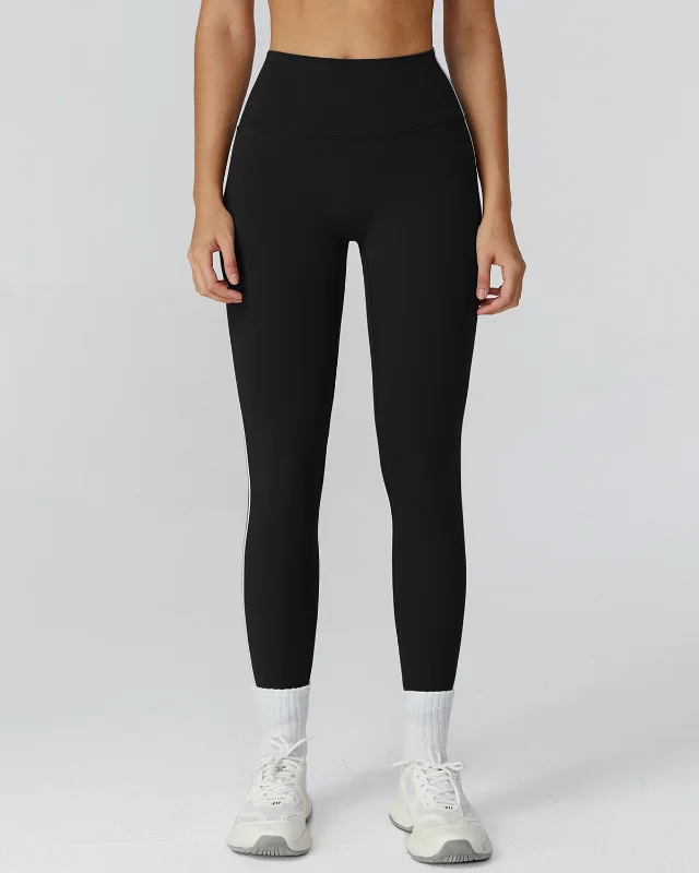 Color-Block Brushed Yoga High-Waist Tight Stretch