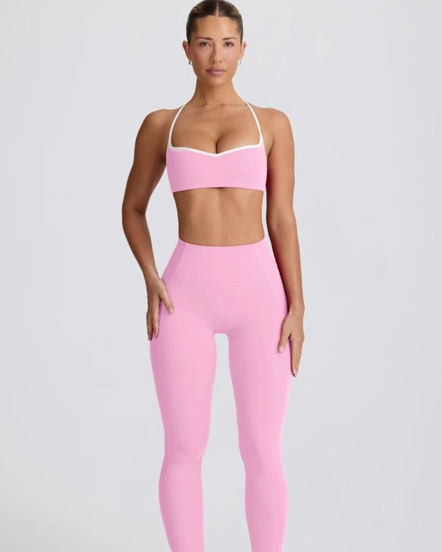 Nude Feel Yoga Set Heart Hip-lift Pants