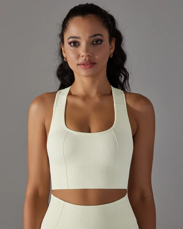 Seamless Dot Crisscross Back Breathable Bra