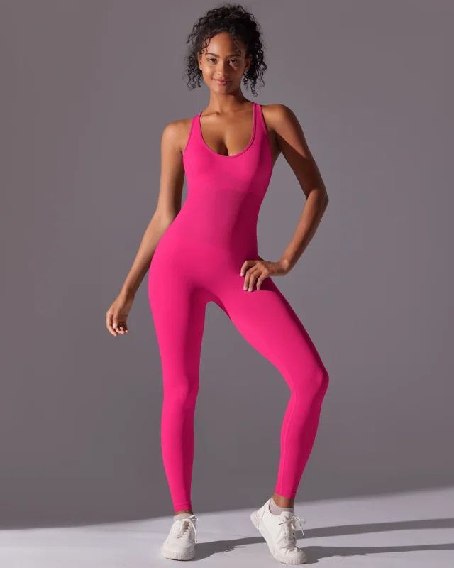 Seamless Solid Slim Fit One Piece Jumpsuit