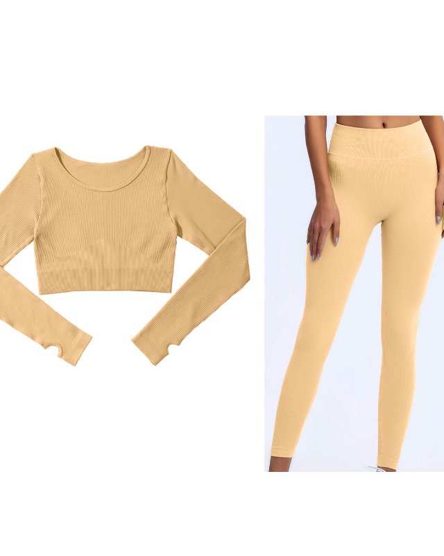 Seamless Sexy Long Sleeve Yoga Set