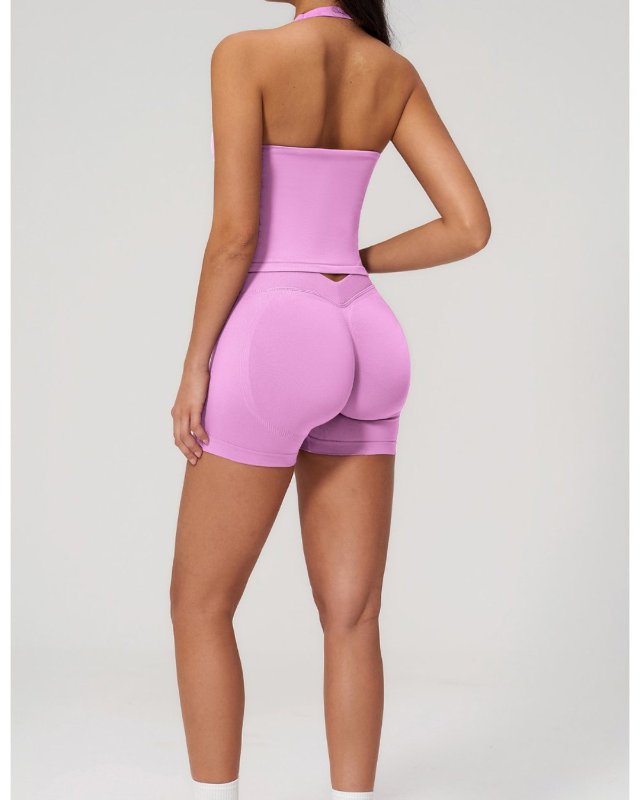 Seamless Quick Dry Slim Yoga Tank Set