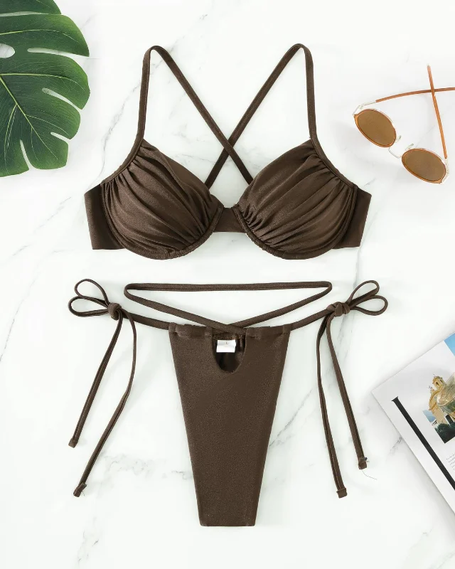 Sexy Split Two Piece Bikini Swimwear