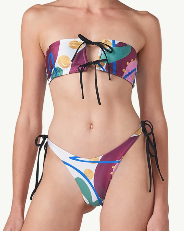 Strapless Tie Bandage Sexy Bikini Swimwear