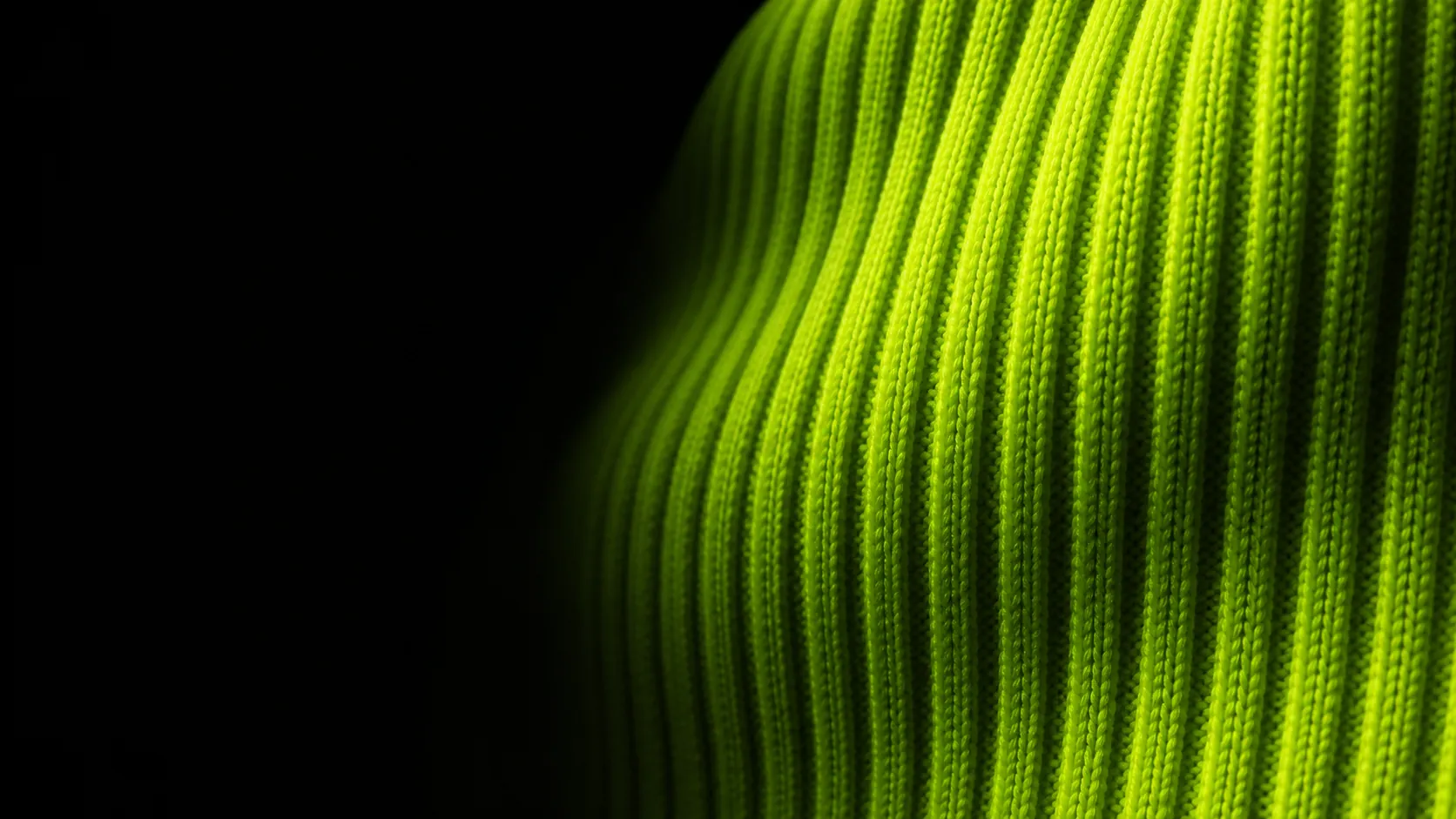 Close-up of clean ribbed seamless knit fabric