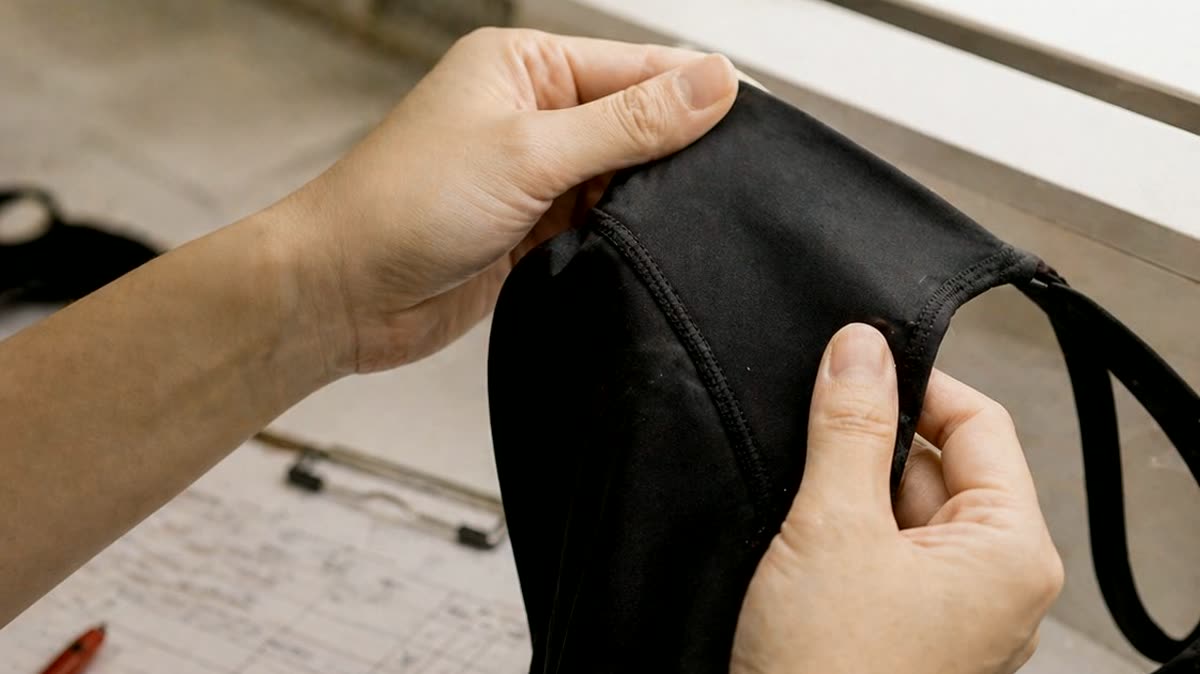Checking a garment against the measurement chart